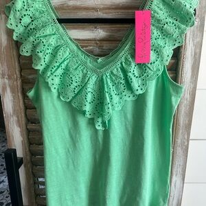 Lilly Pulitzer Plaza Top in patina green